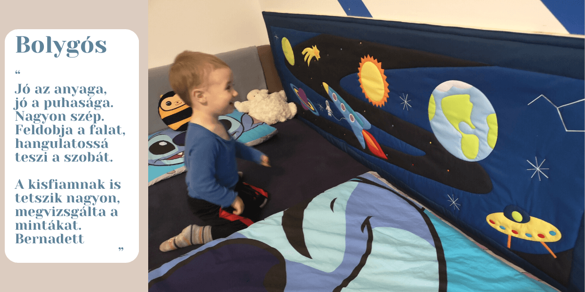 BQ Bolygós, űrhajós gyerekszoba dekor ágy mellé